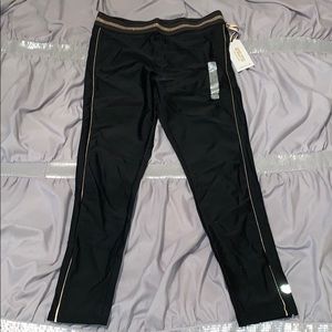 NWT Forever 21 athletic leggings with gold details